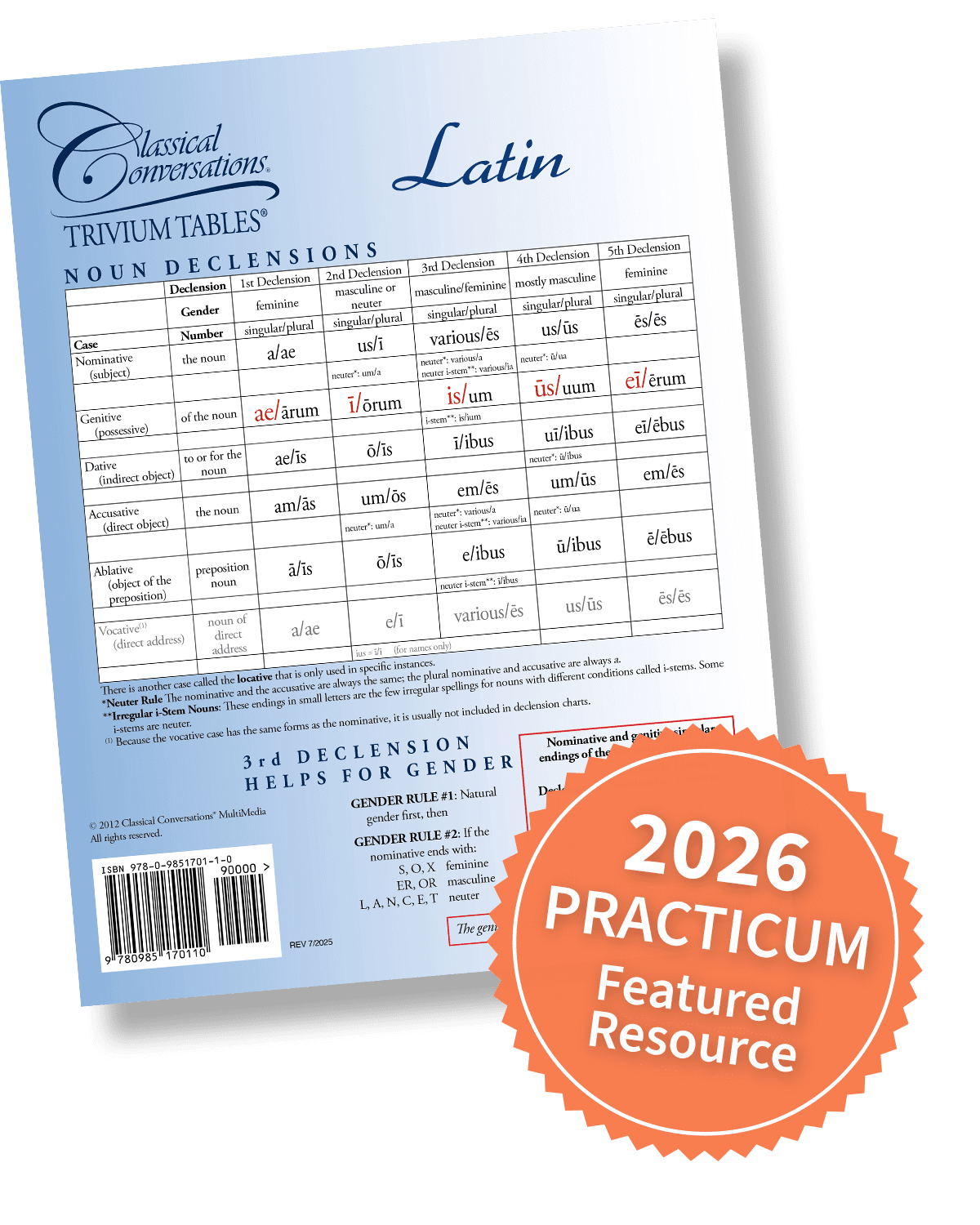 Trivium Tables Latin